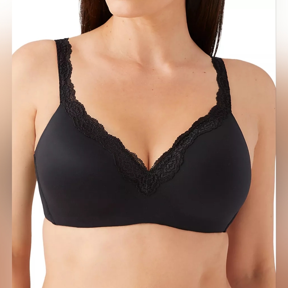 Wacoal Softly Styled Wireless T-Shirt Contour Bra Black 36DDD New